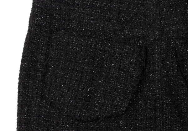 Yohji Yamamoto FEMME Chiffon Design Lame Tweed Skirt K-132642_010