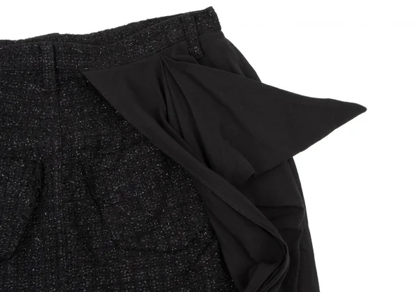 Yohji Yamamoto FEMME Chiffon Design Lame Tweed Skirt K-132642_011