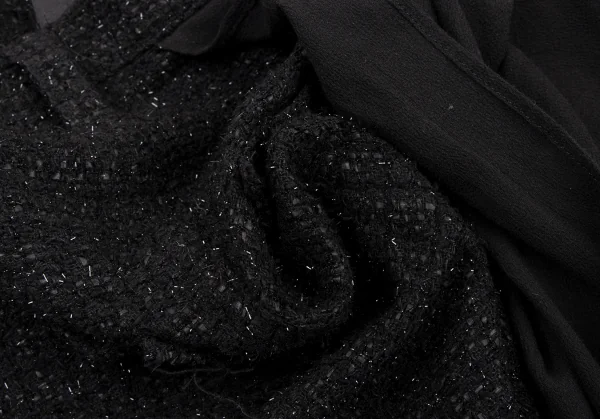 Yohji Yamamoto FEMME Chiffon Design Lame Tweed Skirt K-132642_012