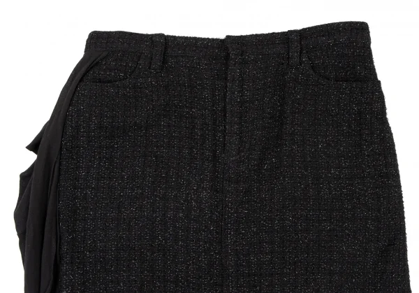 Yohji Yamamoto FEMME Chiffon Design Lame Tweed Skirt K-132642_003