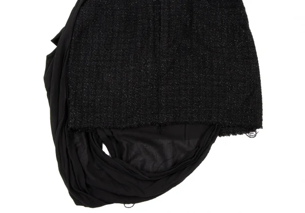 Yohji Yamamoto FEMME Chiffon Design Lame Tweed Skirt K-132642_006
