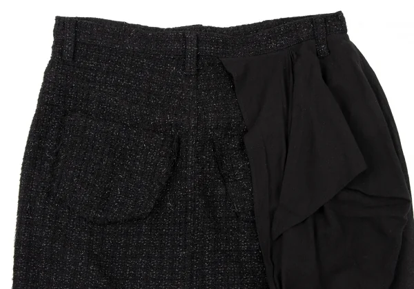 Yohji Yamamoto FEMME Chiffon Design Lame Tweed Skirt K-132642_009
