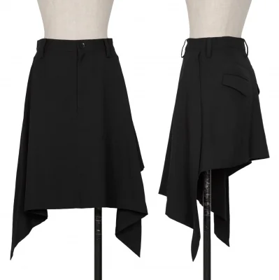 Yohji Yamamoto FEMME Front Drape Wool Gaba Skirt