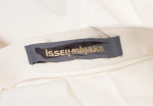 ISSEY MIYAKE Zipper Cotton Pants White S | PLAYFUL