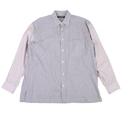 ISSEY MIYAKE MEN WHITE LABEL Sleeve Switching Striped Shirt