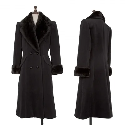 GIVENCHY Detachable Fur Wool Long Coat