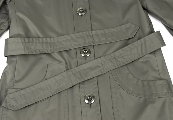 ジバンシィGIVENCHY ナイロンポリベルテッドコート グレーM位 K-132695_011