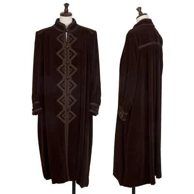 GIVENCHY Piping Design Velour Coat