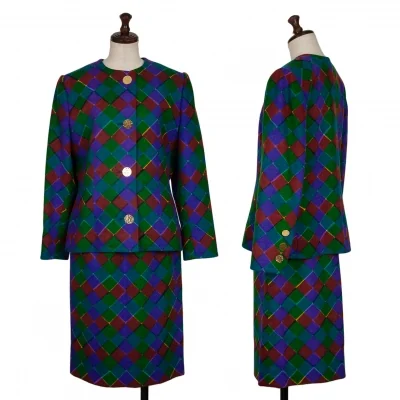 GIVENCHY Tile Printed Jacket & Skirt