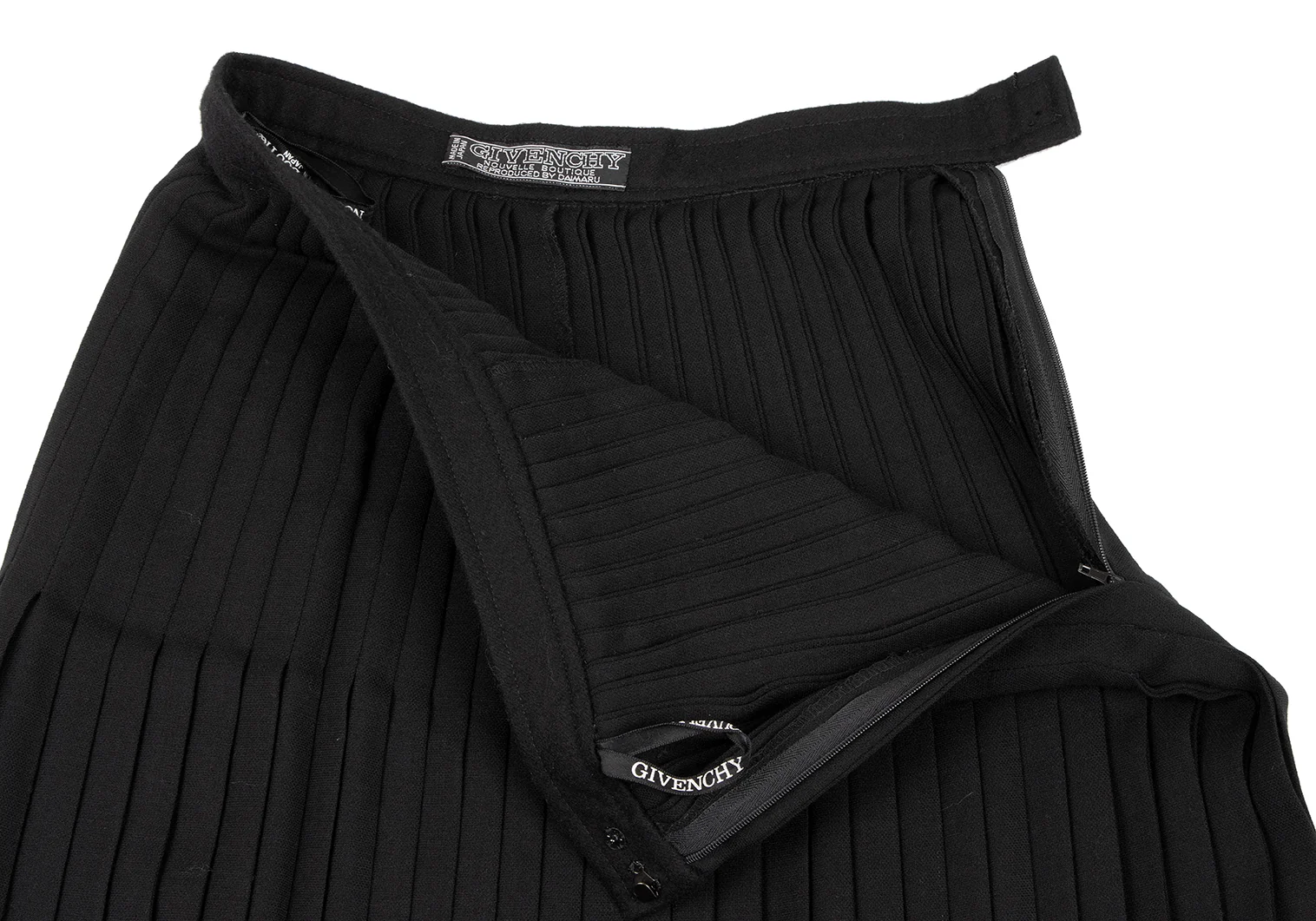 ジバンシィGIVENCHY ウールプリーツスカート 黒6 | DCブランド