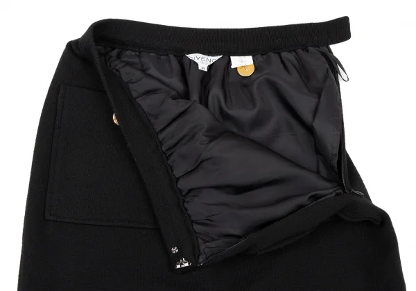 GIVENCHY Wool Front Pocket Design Skirt K-132710_005