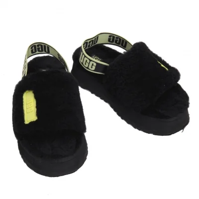 UGG DISCO SLIDE Fur Strap Sandal