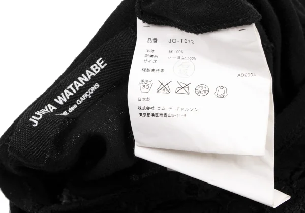 ジュンヤワタナベ コムデギャルソンJUNYA WATANABE COMME des GARCONS フラワーエンブロイダリーTシャツ 黒M位 K-132739_013