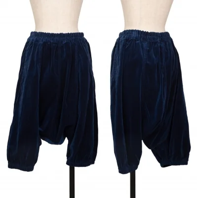 velorCOMME des GARCONS Dyed Velor Dropped Crotch Shorts