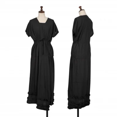 COMME des GARCONS Poly Hem Frill Drawstring Dress