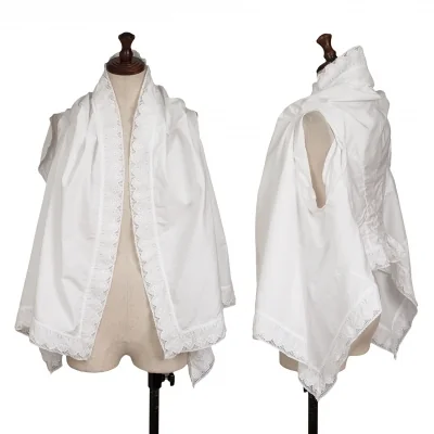 COMME des GARCONS Floral Embroidery Lace Docking Vest