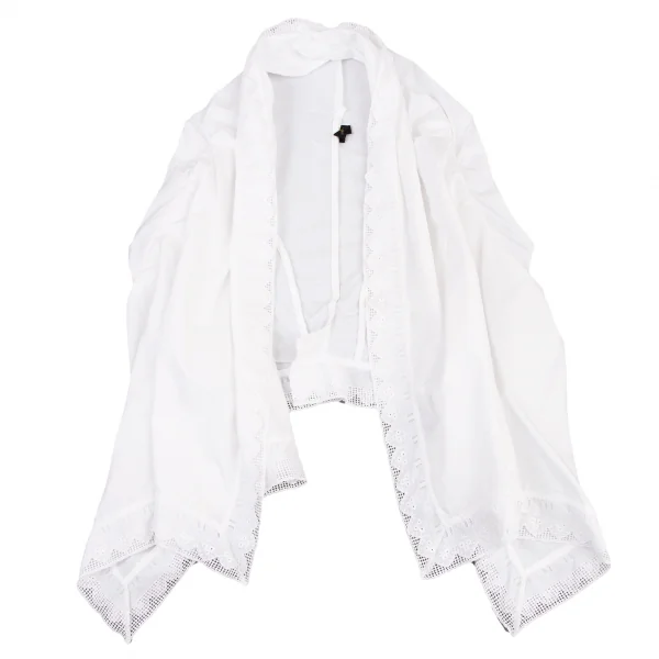 COMME des GARCONS Floral Embroidery Lace Docking Vest K-132790_002