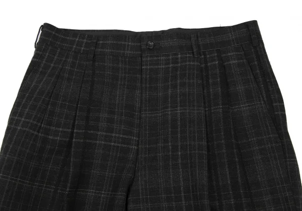COMME des GARCONS HOMME Wool Acrylic Check Pants K-132809_002