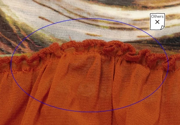 Jean-Paul GAULTIER Graphic Printed Frill Switching Mesh Skirt K-132816_008