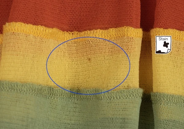 Jean-Paul GAULTIER Graphic Printed Frill Switching Mesh Skirt K-132816_009