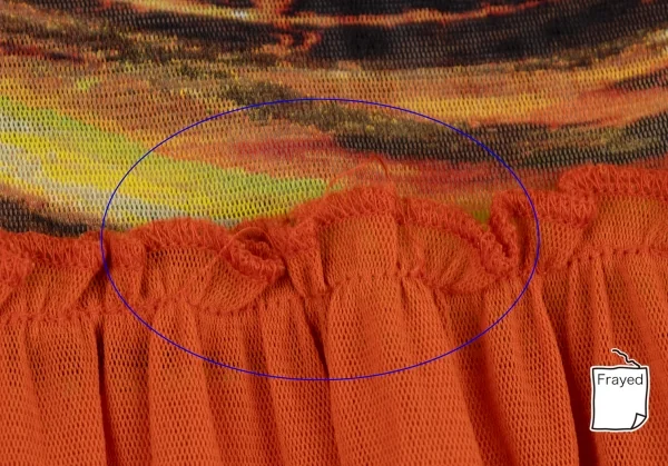 Jean-Paul GAULTIER Graphic Printed Frill Mesh Skirt K-132817_008