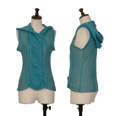 Jean-Paul GAULTIER FEMME Knit Switching Mesh Sleeveless Shirt