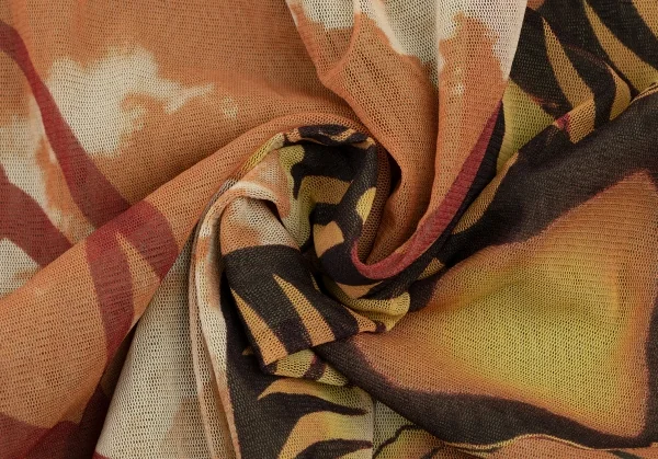 Jean-Paul GAULTIER FEMME Graphic Print Mesh Sleeveless Dress K-132827_017