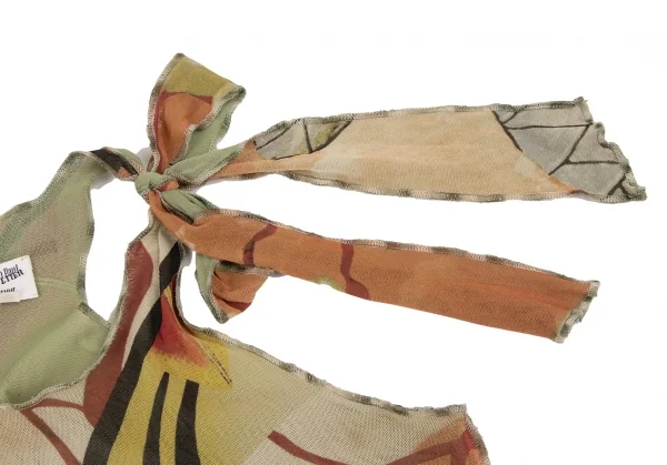 Jean-Paul GAULTIER FEMME Graphic Print Mesh Sleeveless Dress K-132827_005