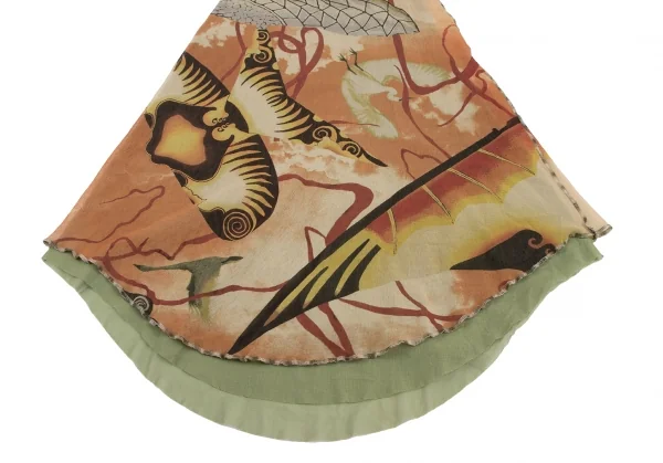 Jean-Paul GAULTIER FEMME Graphic Print Mesh Sleeveless Dress K-132827_006