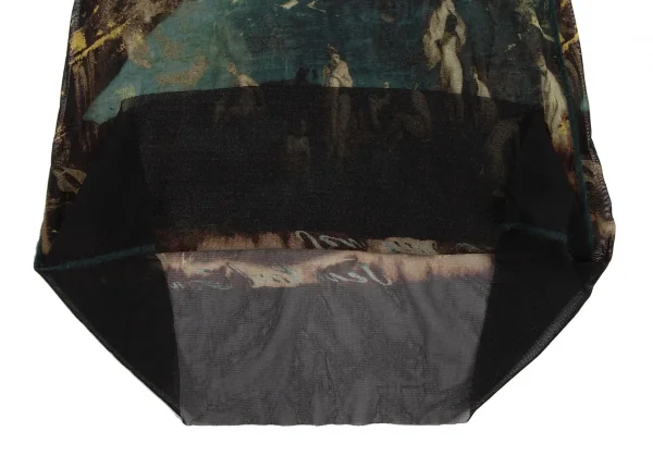 Jean-Paul GAULTIER FEMME Graphic Print Halter Neck Hooded Dress K-132829_012