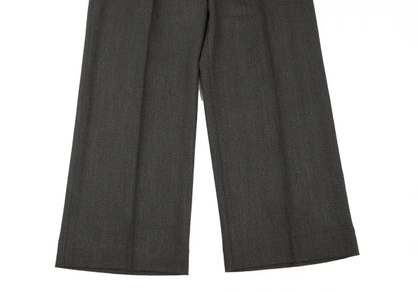 MaxMara Silk Blend Herringbone Weave Wide Pants K-132836_005