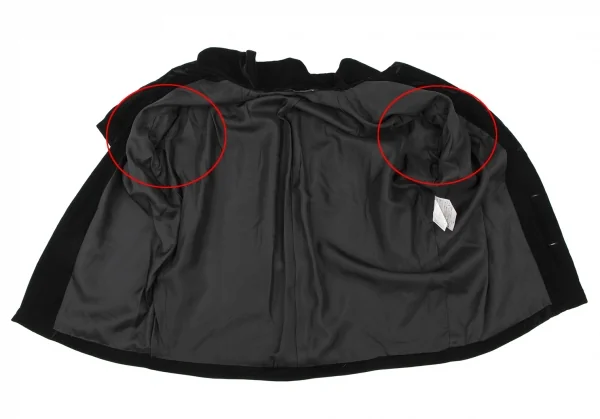 COMME des GARCONS NOIR Velor Round Collar Short Sleeve Shirt K-132843_011