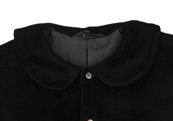 COMME des GARCONS NOIR Velor Round Collar Short Sleeve Shirt K-132843_004