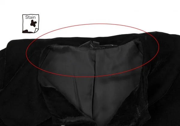 COMME des GARCONS NOIR Velor Round Collar Short Sleeve Shirt K-132843_005