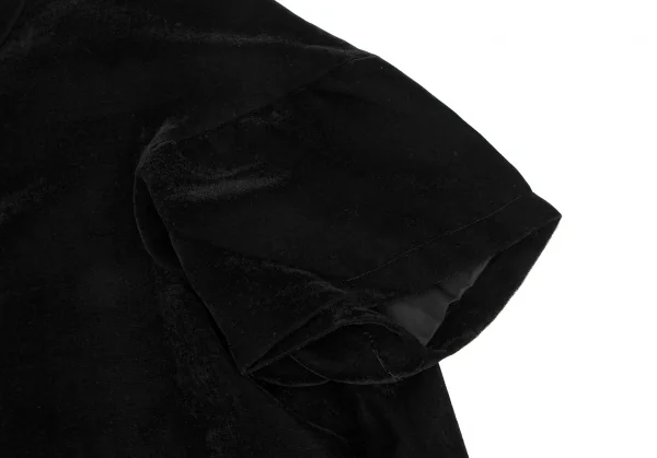 COMME des GARCONS NOIR Velor Round Collar Short Sleeve Shirt K-132843_007