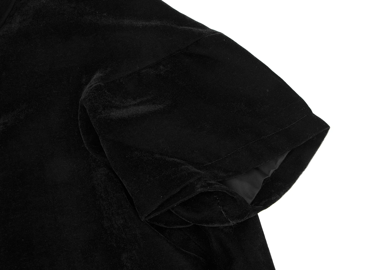 COMME des GARCONS NOIR Velor Round Collar Short Sleeve Shirt