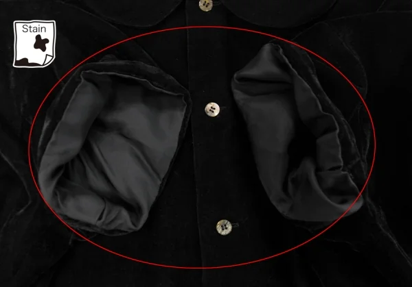 COMME des GARCONS NOIR Velor Round Collar Short Sleeve Shirt K-132843_008