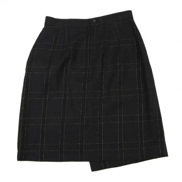 COMME des GARCONS Wool Lame Check Skirt K-132846_010