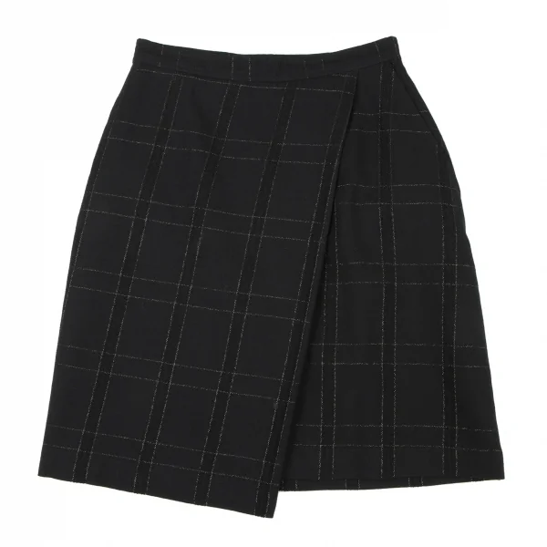 COMME des GARCONS Wool Lame Check Skirt K-132846_002
