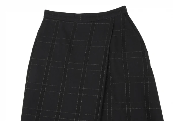 COMME des GARCONS Wool Lame Check Skirt K-132846_003