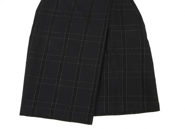 COMME des GARCONS Wool Lame Check Skirt K-132846_007