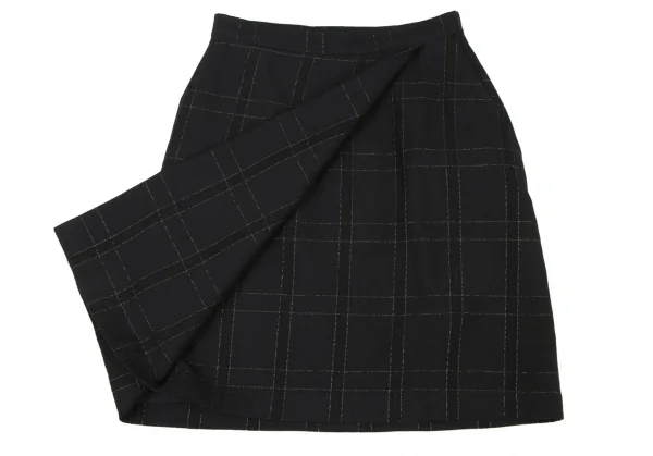 COMME des GARCONS Wool Lame Check Skirt K-132846_008