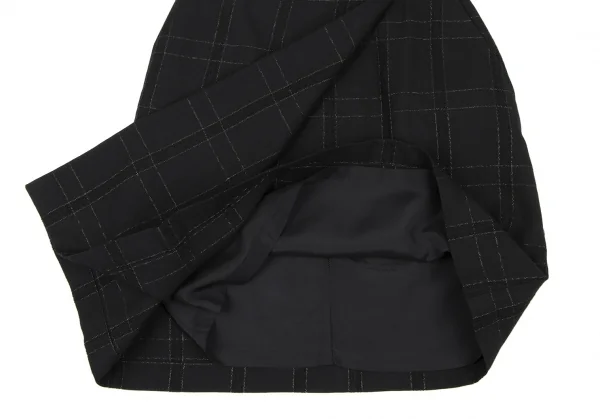 COMME des GARCONS Wool Lame Check Skirt K-132846_009