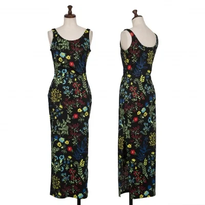 VERSACE JEANS COUTURE Botanical Printed Side Slit Dress