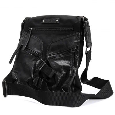 Jean-Paul GAULTIER Leather Switching Flap Shoulder Bag