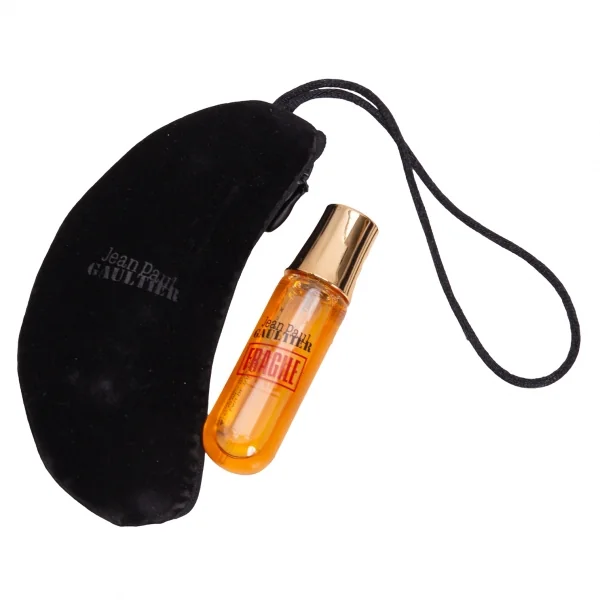 ジャンポールゴルチエJean Paul GAULTIER フラジャイルFRAGILE ベロアポーチ付きミニフレグランス 黒茶 K-132907_001