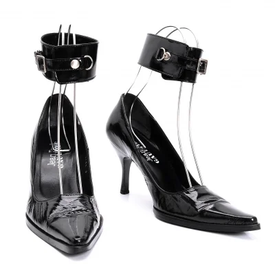 Jean-Paul GAULTIER Ankle Strap Enamel High Heels Pumps