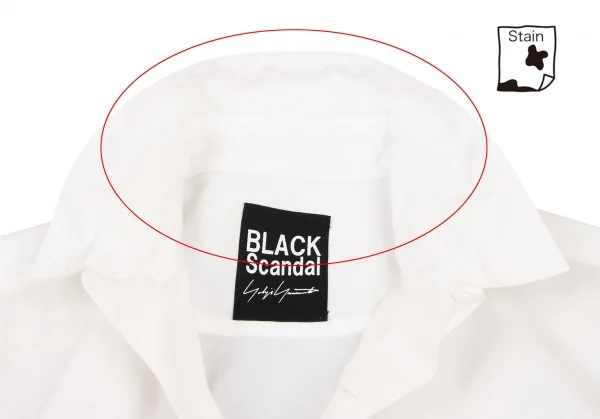 ブラックスキャンダル ヨウジヤマモトBLACK Scandal Yohji Yamamoto ハンドドローイングドットプリントロングシャツ 白黒2 K-132940_005