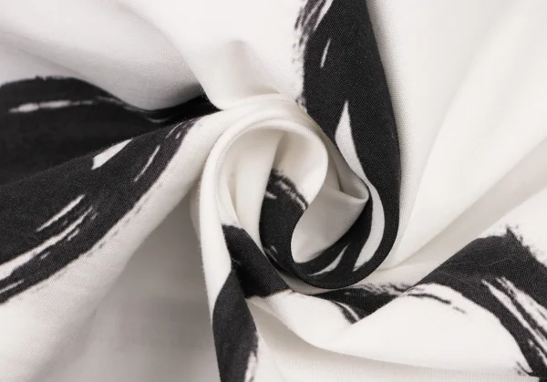 ブラックスキャンダル ヨウジヤマモトBLACK Scandal Yohji Yamamoto ハンドドローイングドットプリントロングシャツ 白黒2 K-132940_018