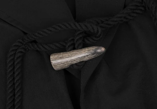 B Yohji Yamamoto FEMME Acetate Poly Toggle Button Shirt Coat K-132941_005